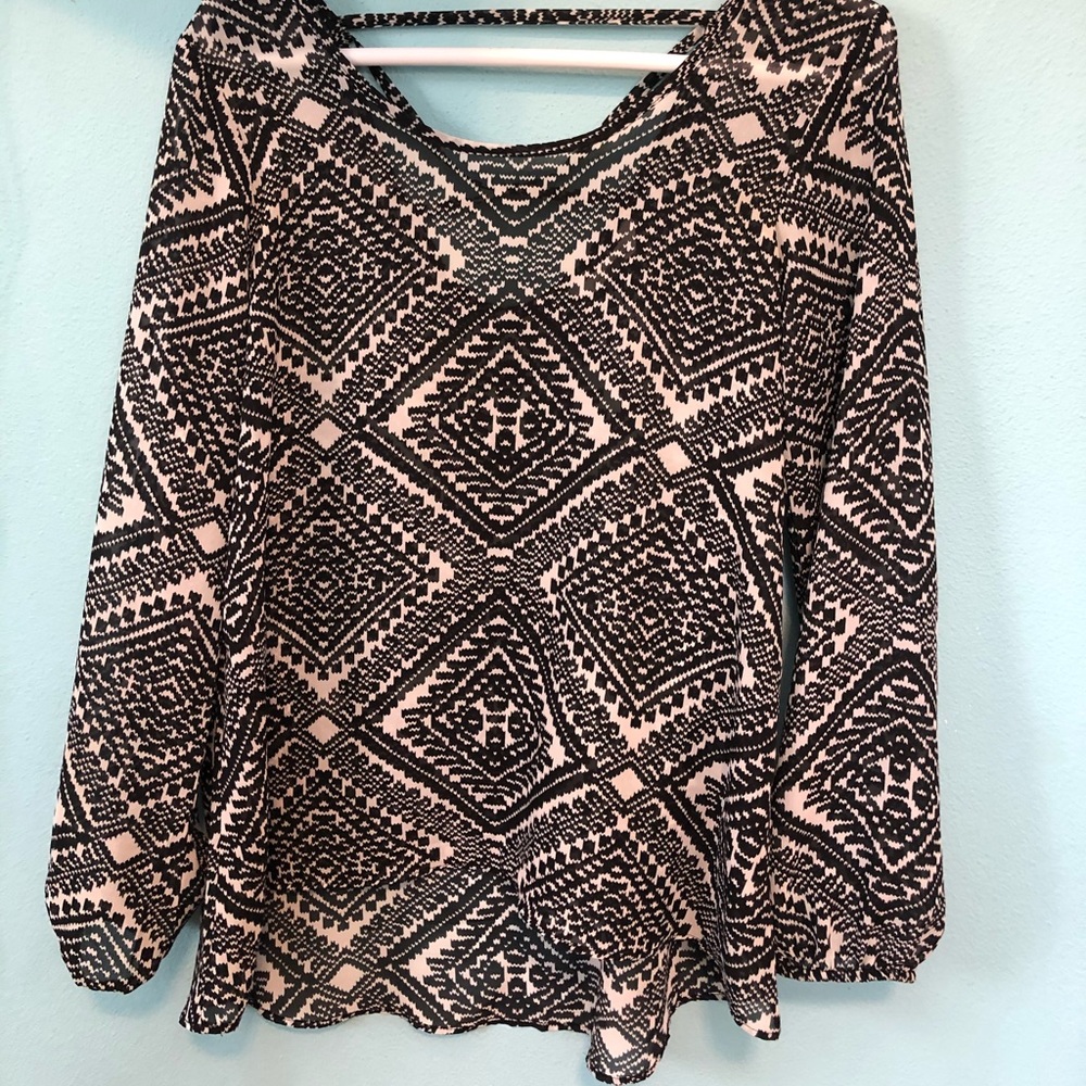Black and white like new blouse.